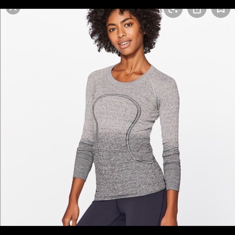 Lululemon grey ombre swiftly tech long slv top